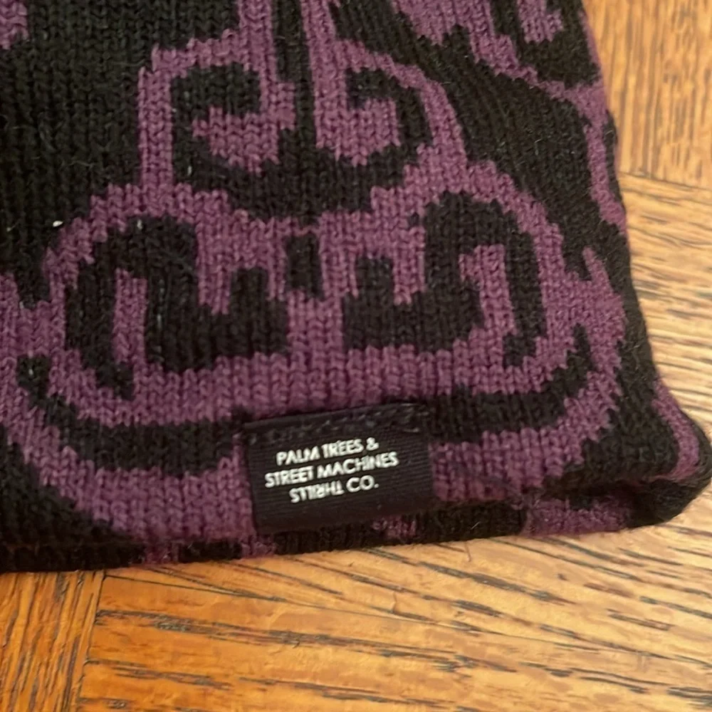 Thrills Purple and Black Knit Beanie